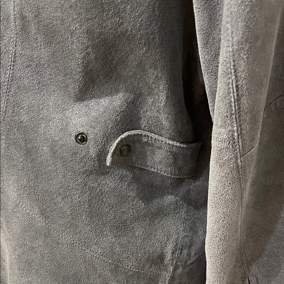 WOMAN Classic Gray Suede Jacket - Picture 14 of 15